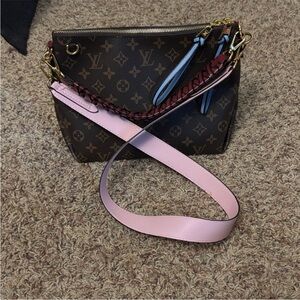 Fashion inspired designer inspired brown monogram checker handbag